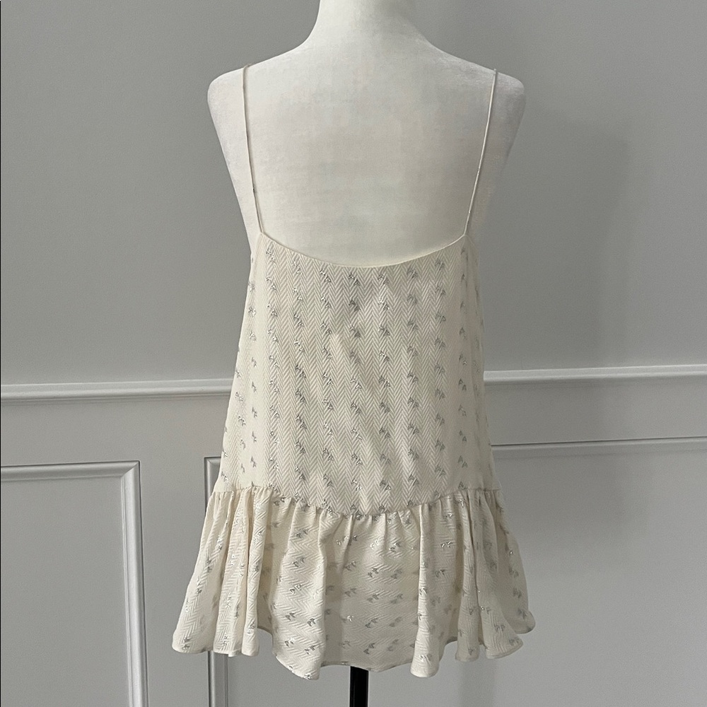 Club Monaco Silk Mellatic Accent Peplum Camisole - Picture 5 of 8